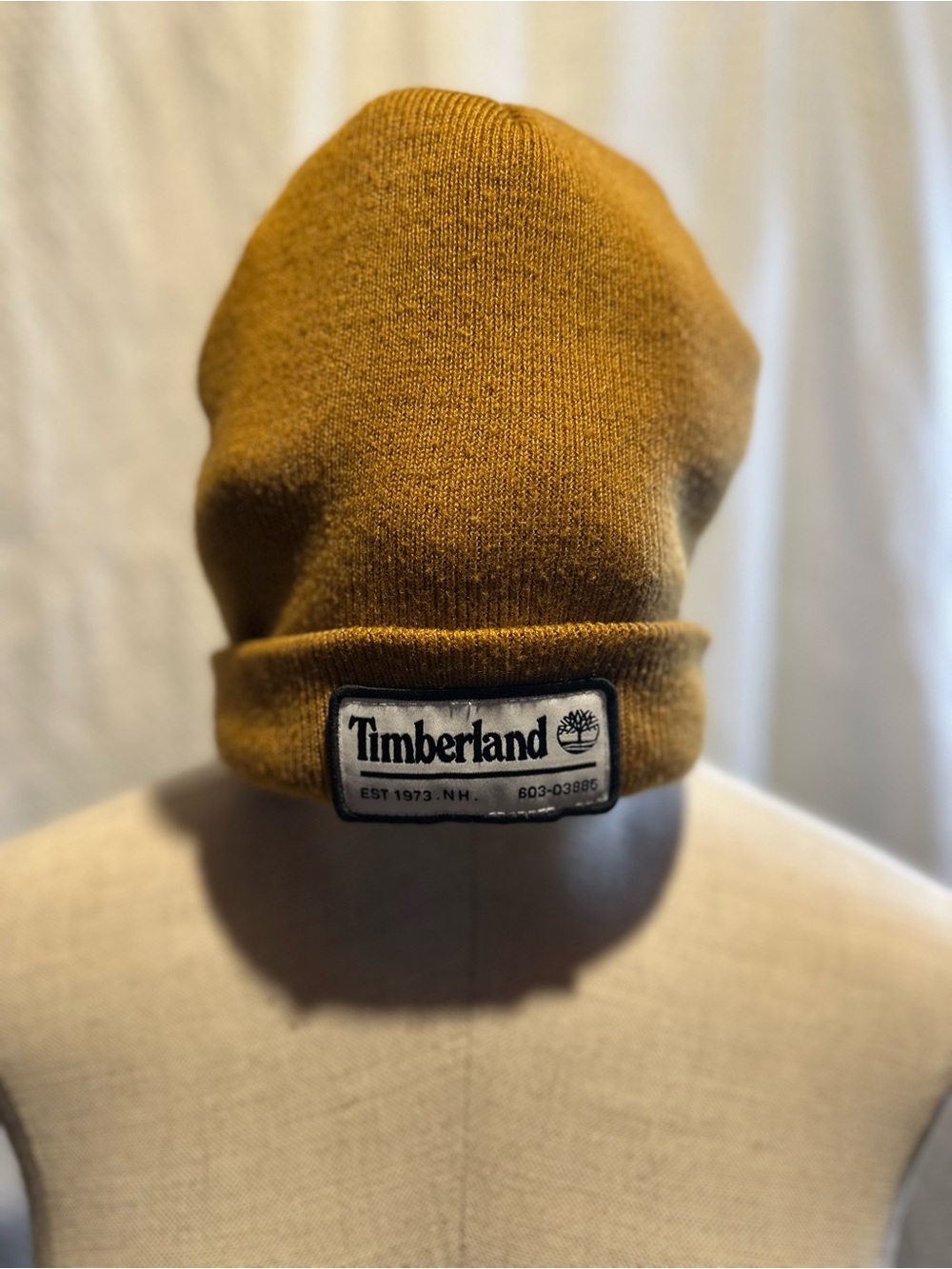 Timberland White Sherpa Ear Muffs with Tan Trim